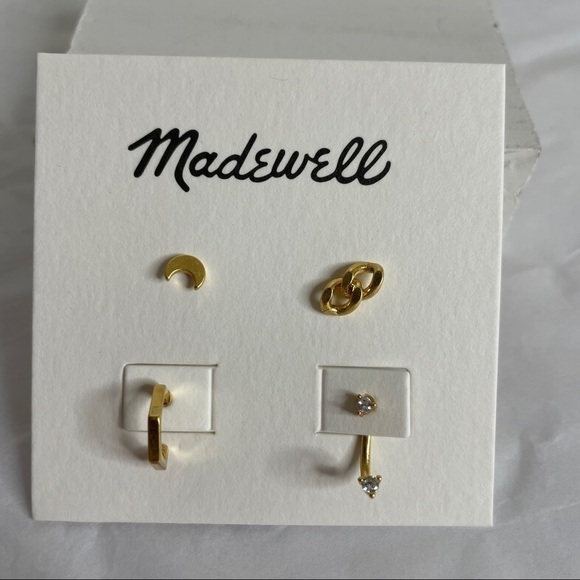 Madewell Mix & Match Earrings Set Vintage Gold - Picture 2 of 12